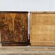 1940 Art Decò nightstands in walnut with door and shelf