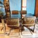 Italian coffee table + 6 chairs 1970s