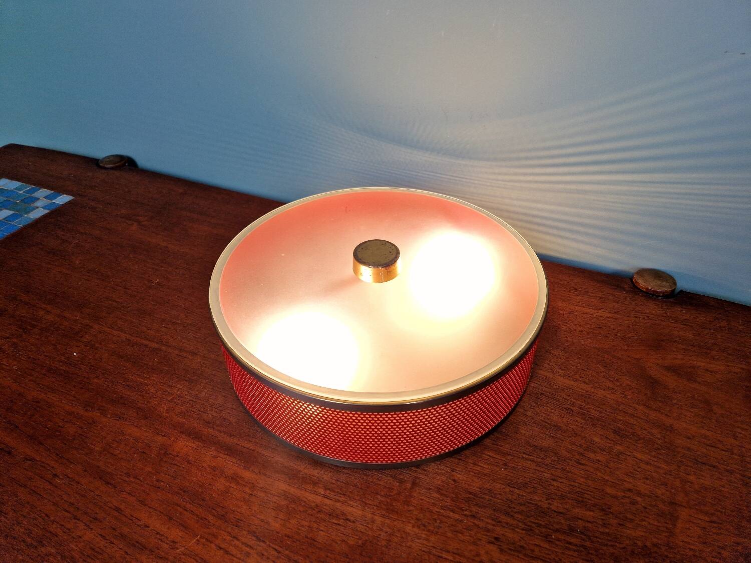 Porthole ceiling light by Lunel, 1950s