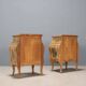 Antique bedside tables in Baroque style, wooden, Italy, 20th century.