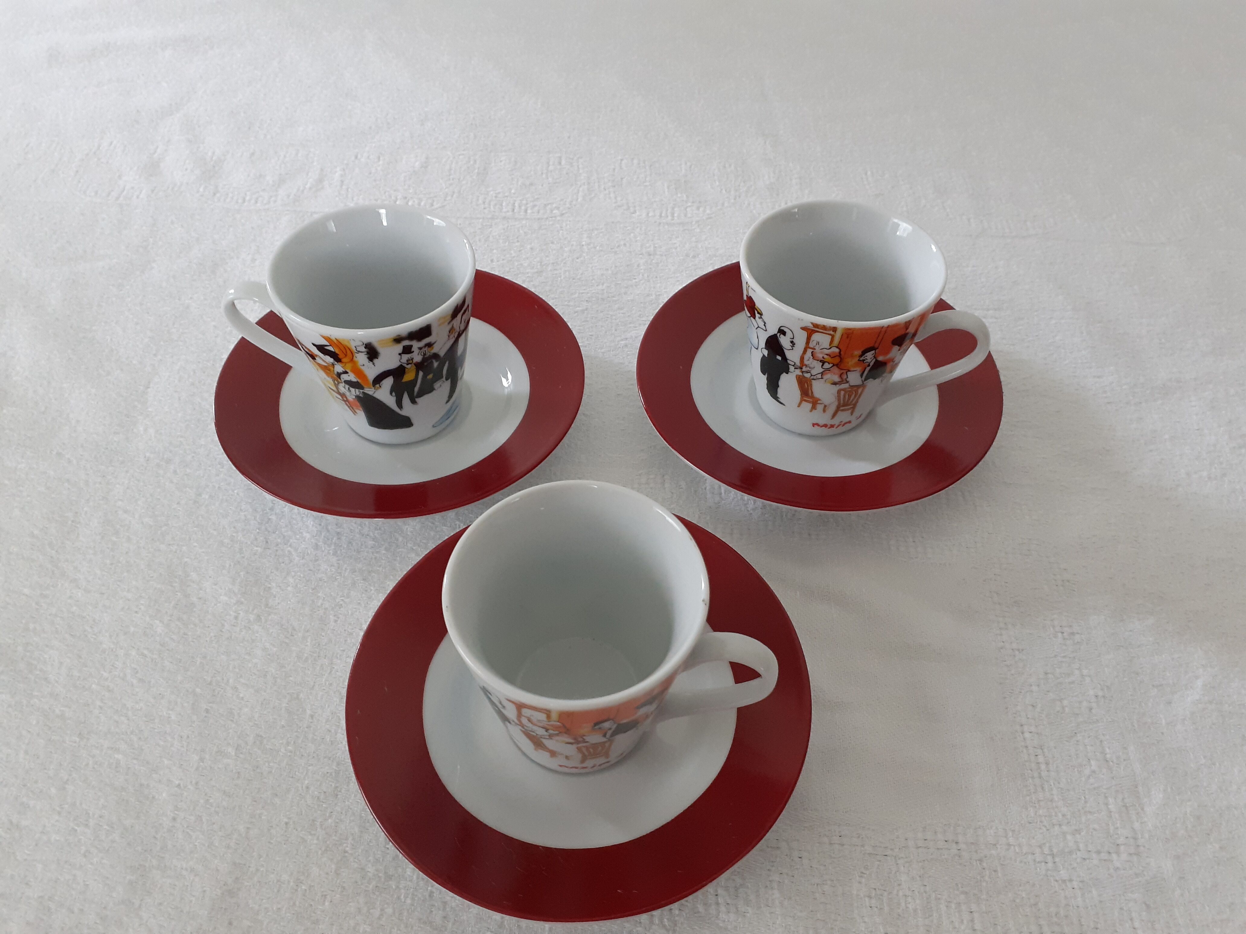 3 coffee cups maxim's paris collection
