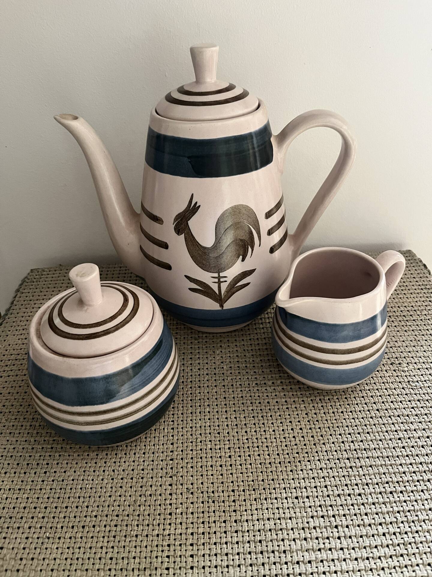 Teapot, sugar bowl, milk jug