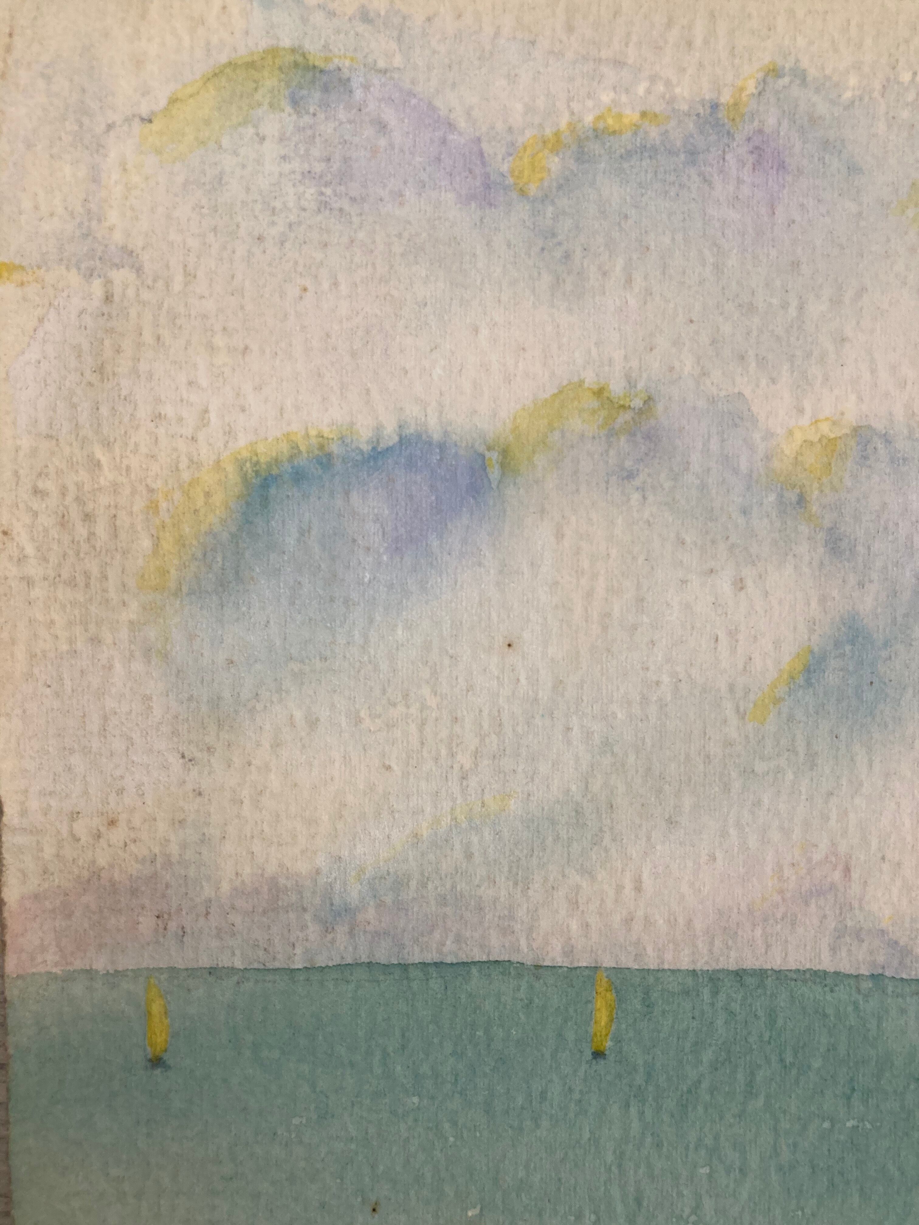 Vintage seaside watercolor