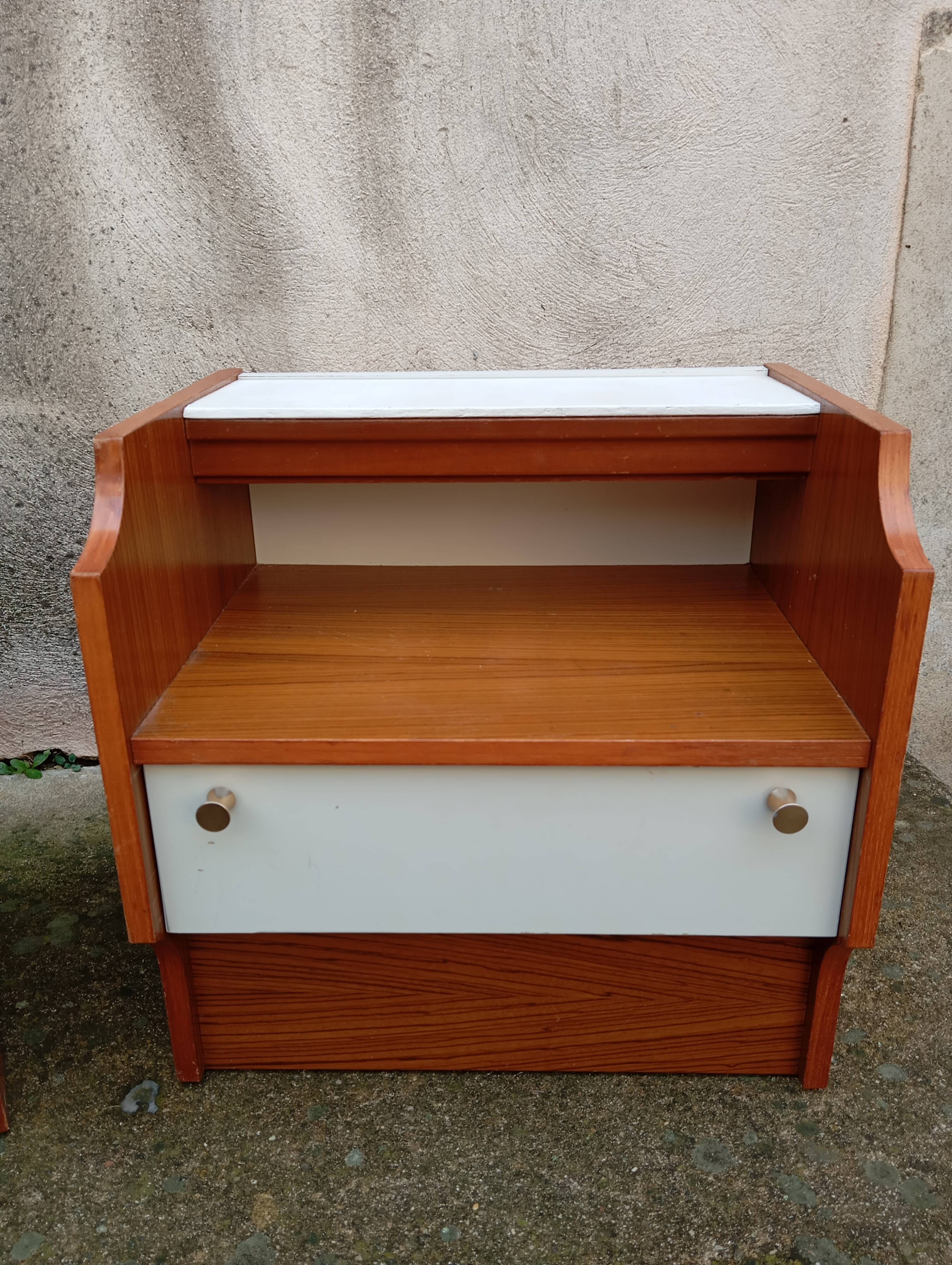 Pair of vintage bedside tables