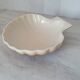 Brown and white ceramic shell bowl