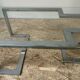 Old glass and chrome coffee table, 70