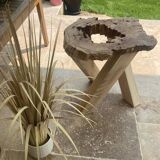 Handcrafted coffee table made from raw wood – Unique & natural design