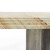 Table basse brutaliste de Pia Manu Belgique années 1970