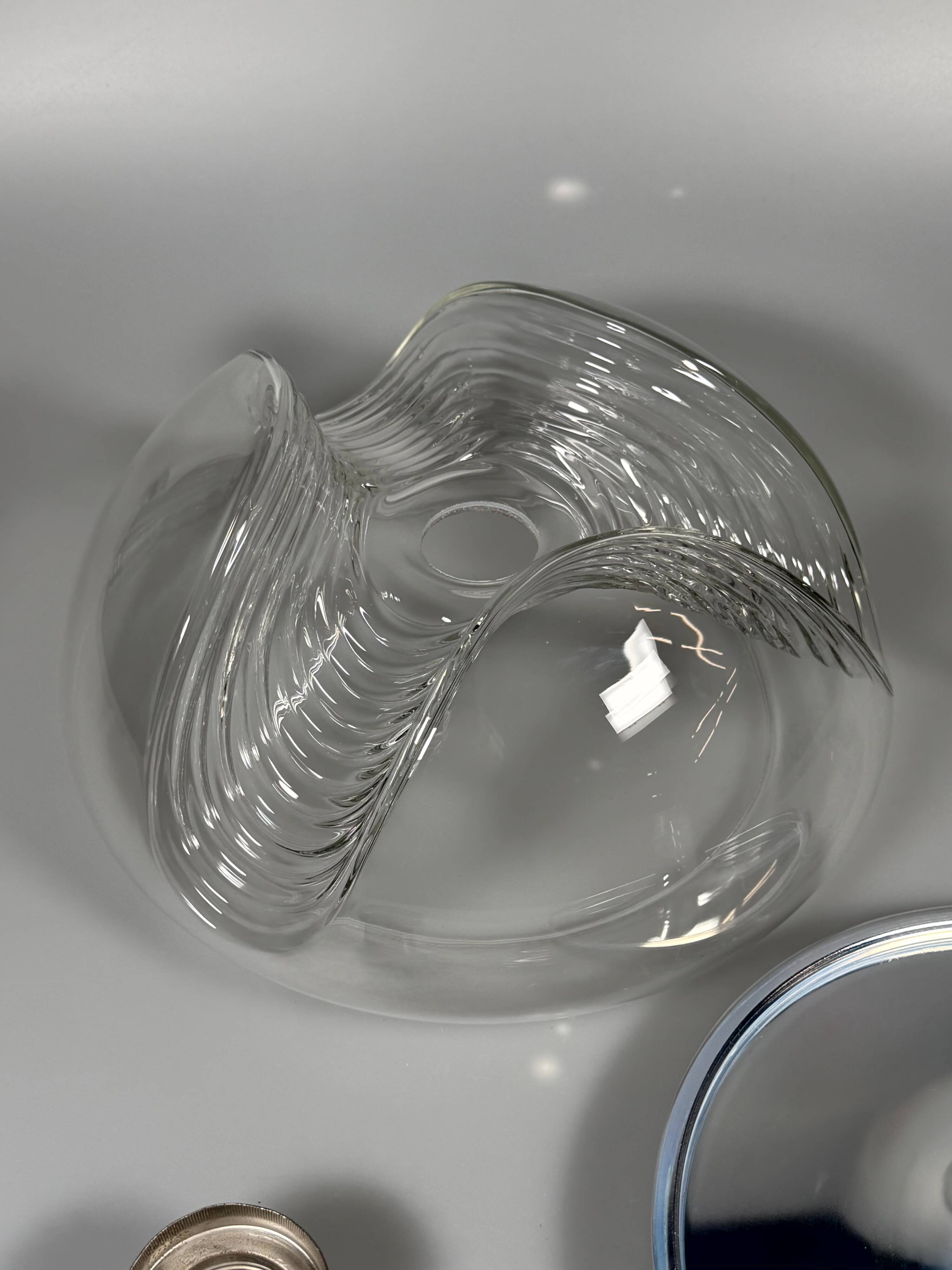 1960s 1970s Wall or Ceiling Lamp "Wave" by Koch & Lowy for Peill & Putzler