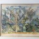 Watercolour 1981 "The Eucalyptus of Kelinda", signed S. Zurich and framed.