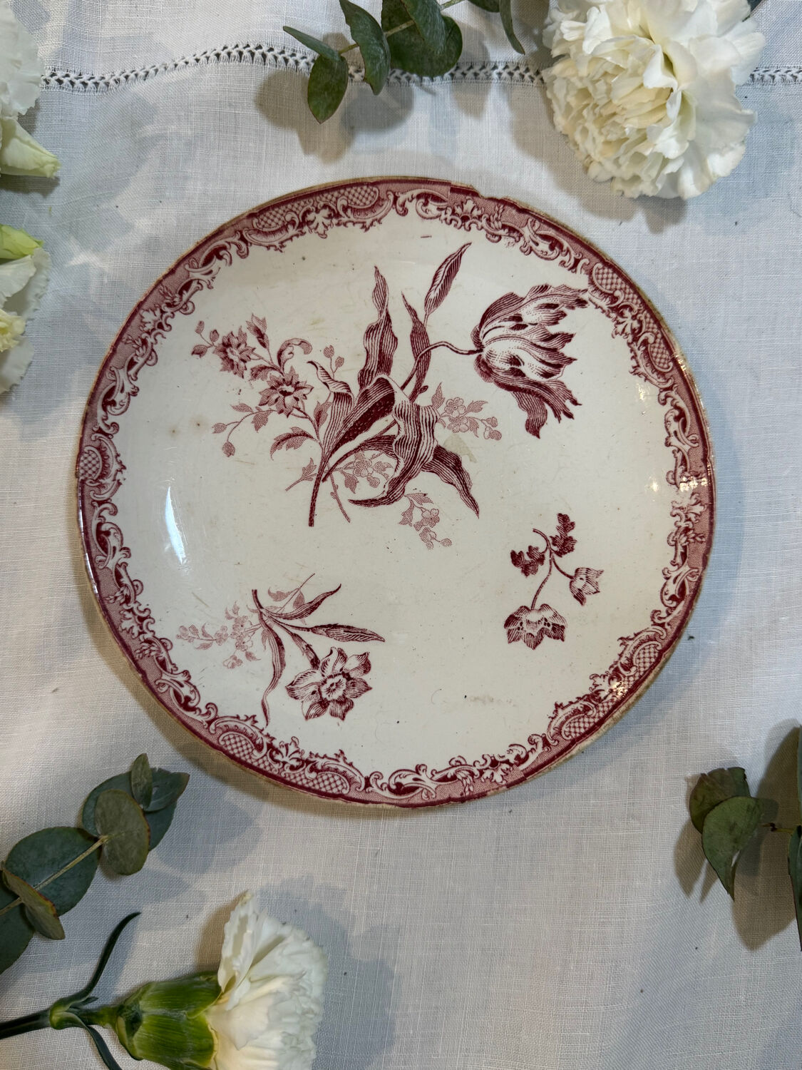 Fontanges Plate Sarreguemines