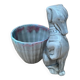 Old grey ceramic greyhound decor pot vintage
