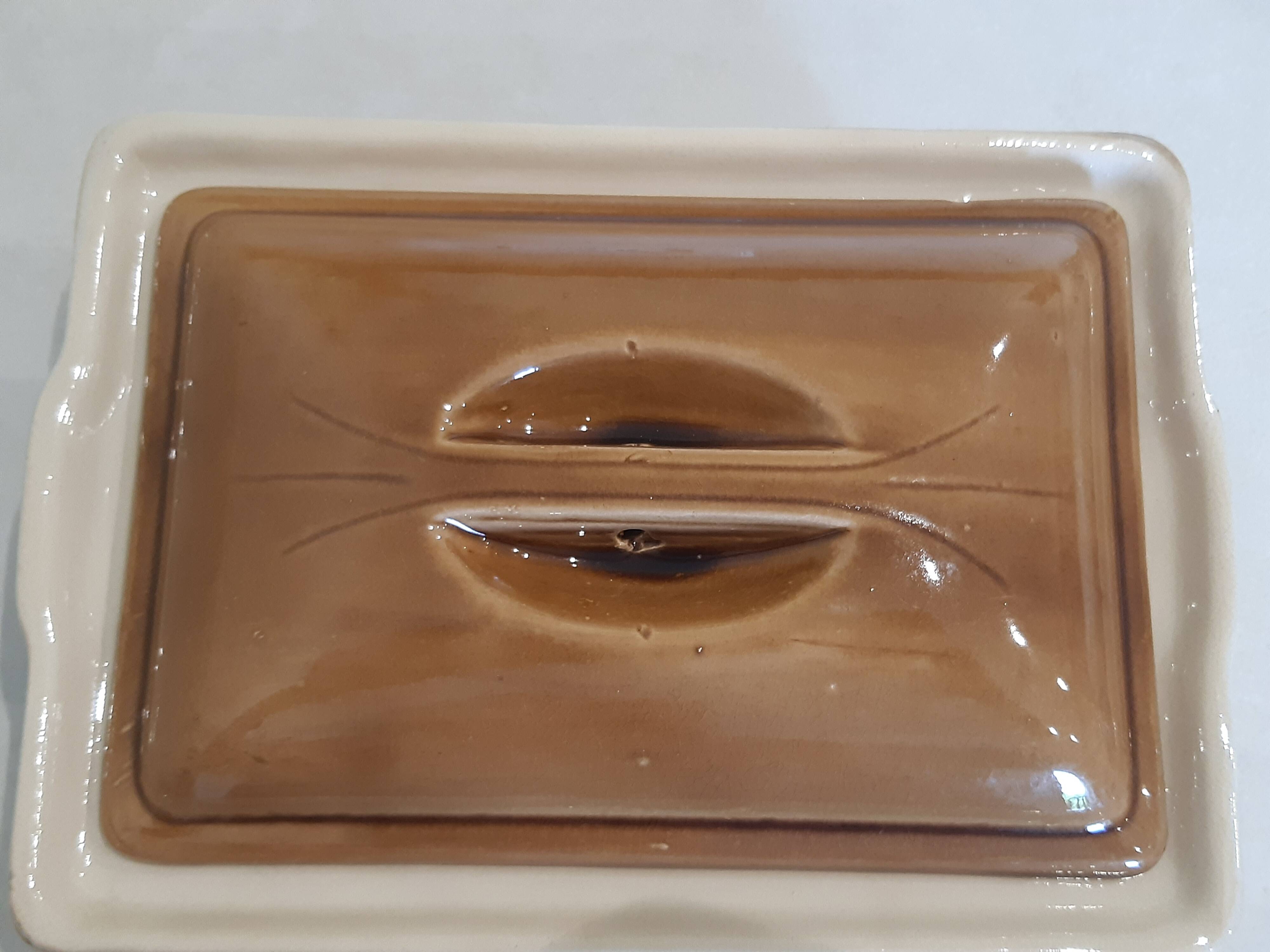 Glazed earthenware casserole pot