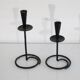 Pair of wrought iron candlesticks 1960