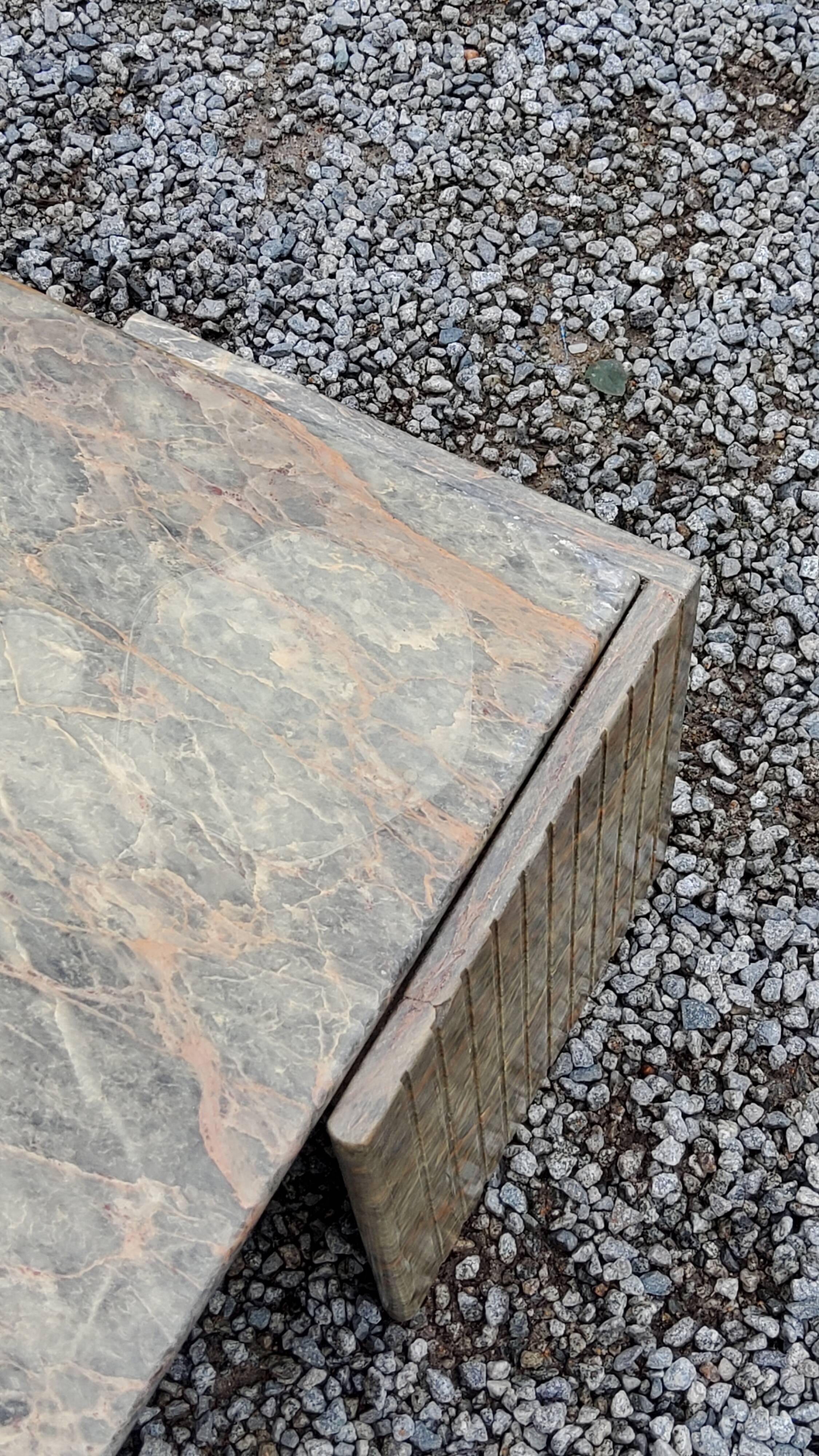 70s designer marble coffee table