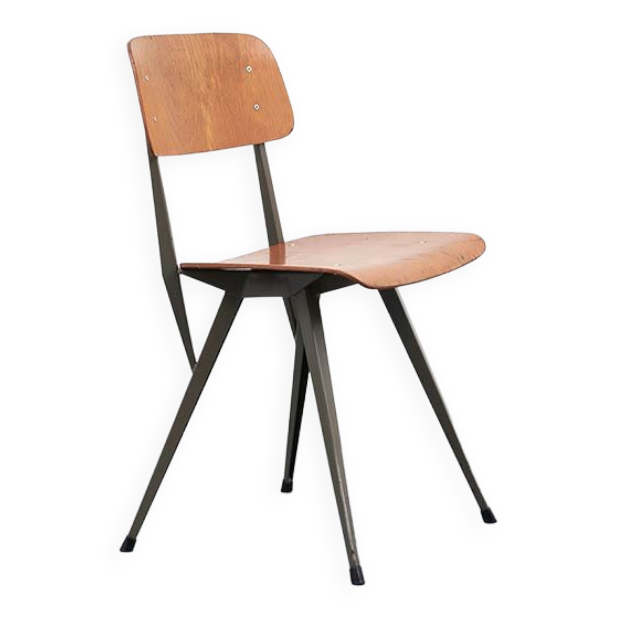 AS87 Scandinavian industrial chair, grey oak