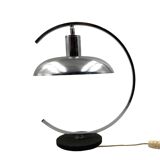 Mid-century modern chromed Table lamp, in the manner of Mariano Fortuny Italy, 1970s