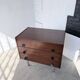 Commode teck poignées cuir 1960