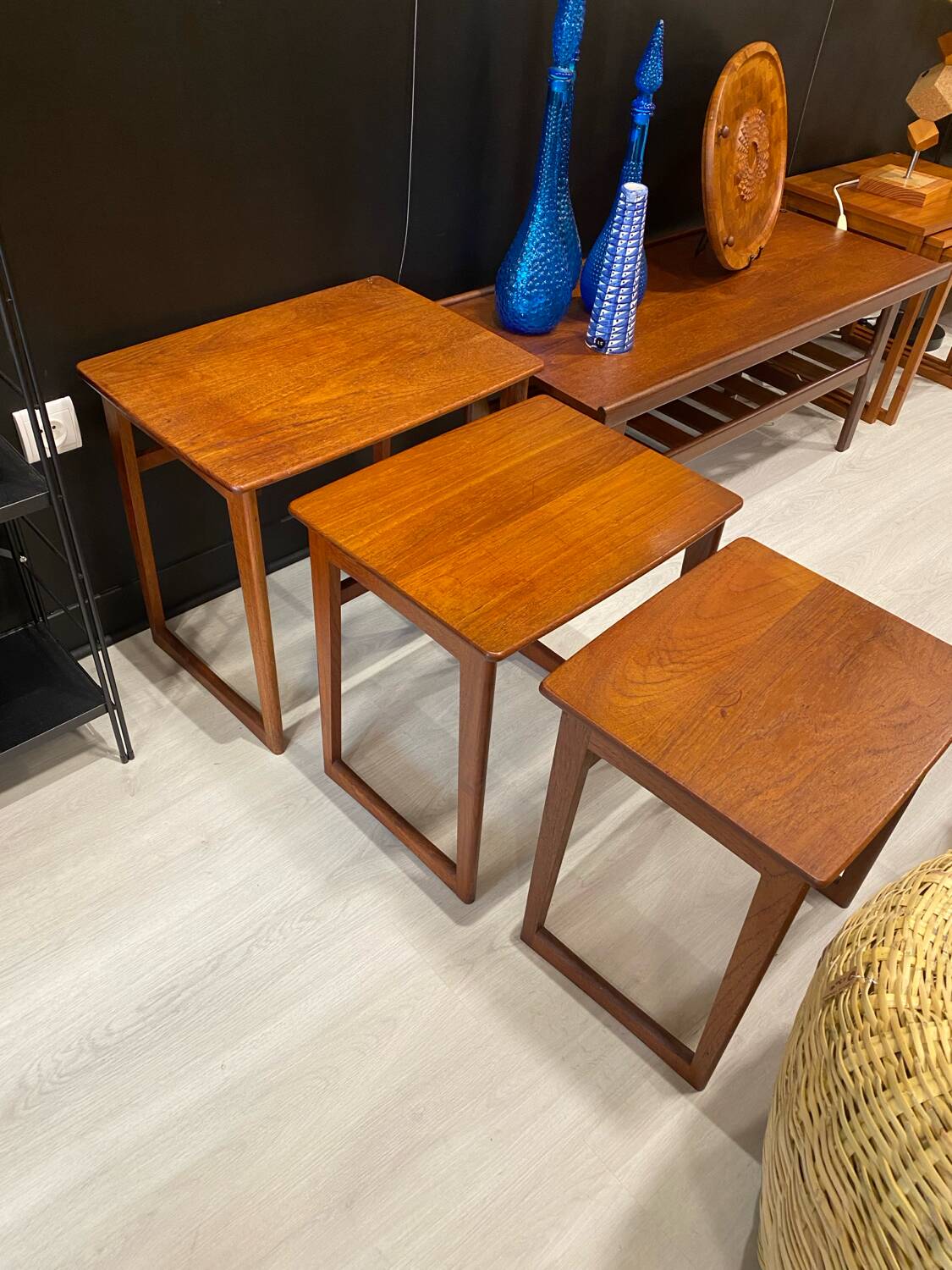 Table gigogne teck scandinave 1970