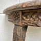 Wall lamp console - half moon carved wood old gilded
