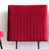 60s design sofa in metal and red velvet