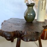 Ensemble table et tabourets brutaliste