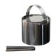 Seau à glace Cylinda en acier inoxydable avec pince par Arne Jacobsen pour Stelton, 1970