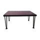 Coffee table black iron compat legs