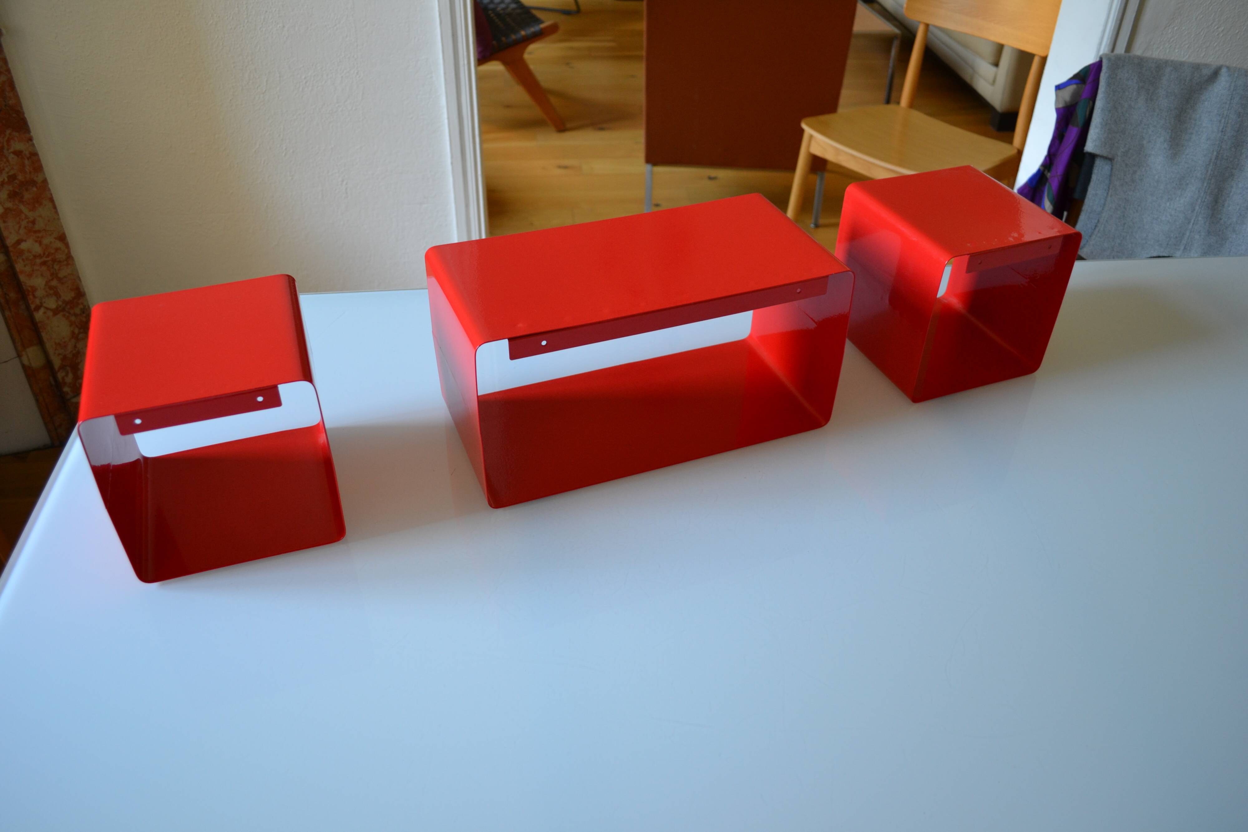 Bibliothèque modulable composée de 3 caissons