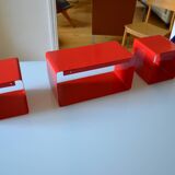 Modular bookcase made up of 3 boxes