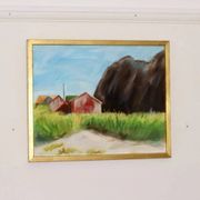 Original Swedish oil painting on canvas "Light in the Darkness"
