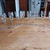 8 flutes à champagne en cristal perrier jouet