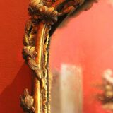 Italian Louis XV Period Hand-Carved Giltwood Mirror