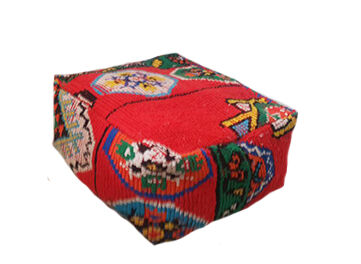 Moroccan carpet pouf / floor pillow