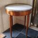 Mahogany hot water bottle table with marble top