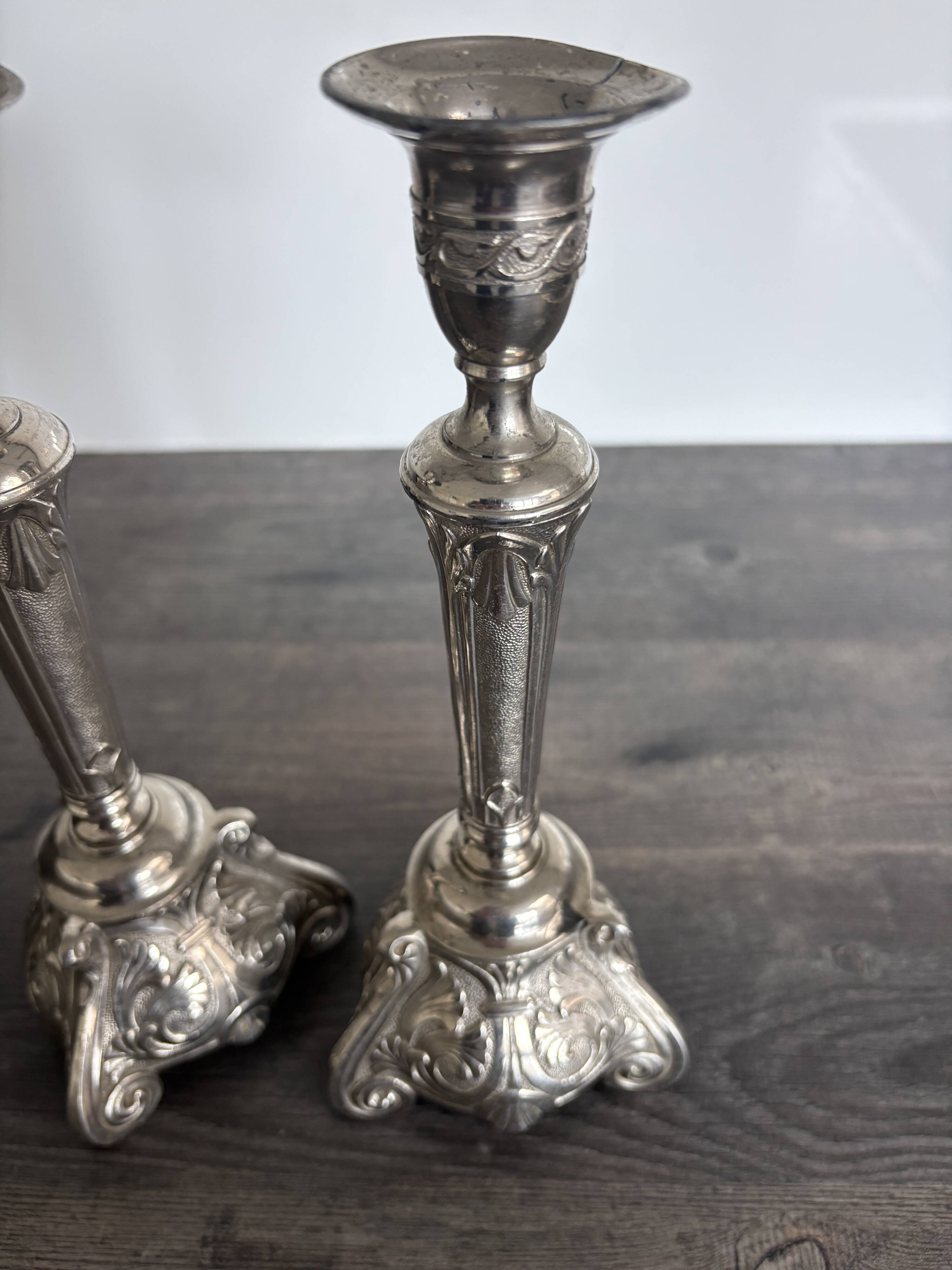 Pair of antique candlesticks