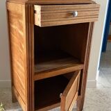 Cube bedside table in oak 1950s