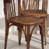 Anciennes chaises de bistro de style viennois (vers 1920). Ensemble de 4 pièces #1