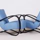 Pair of blue Halabala armchairs made in 1930s Czechia by Up Zavody