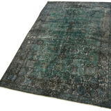 Hand-knotted antique oriental 1970s 154 cm x 237 cm blue carpet