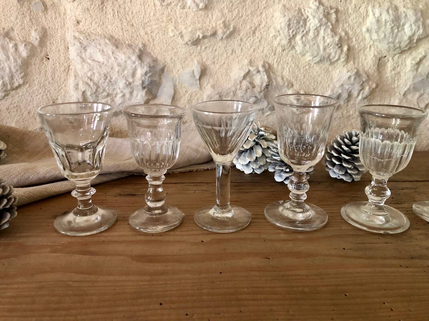 Antique liqueur glasses