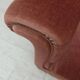 1970s, Danish highback armchair, salmon pink furniture velour, beech wood.