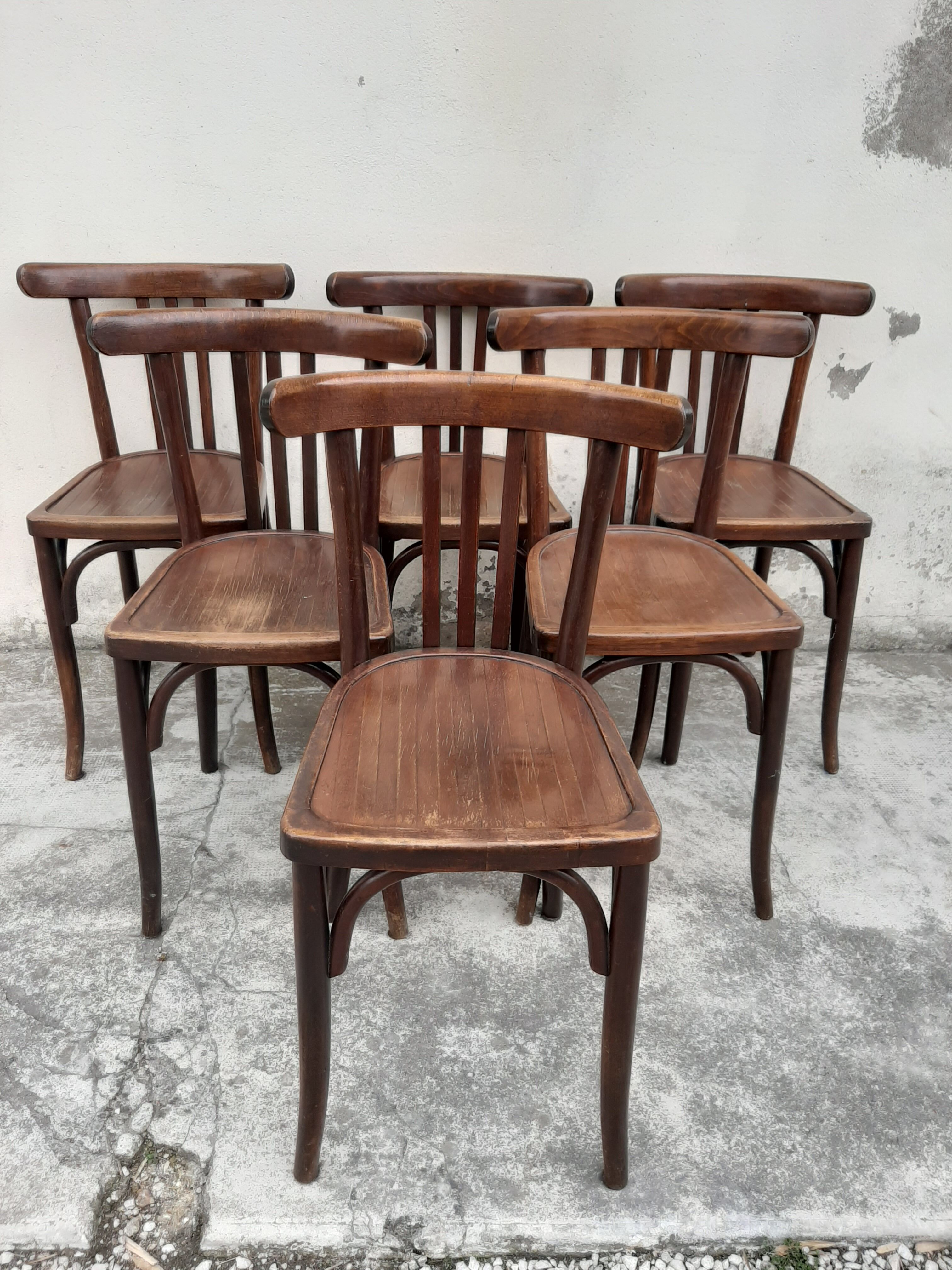 Series of 6 bistro chairs Year 30