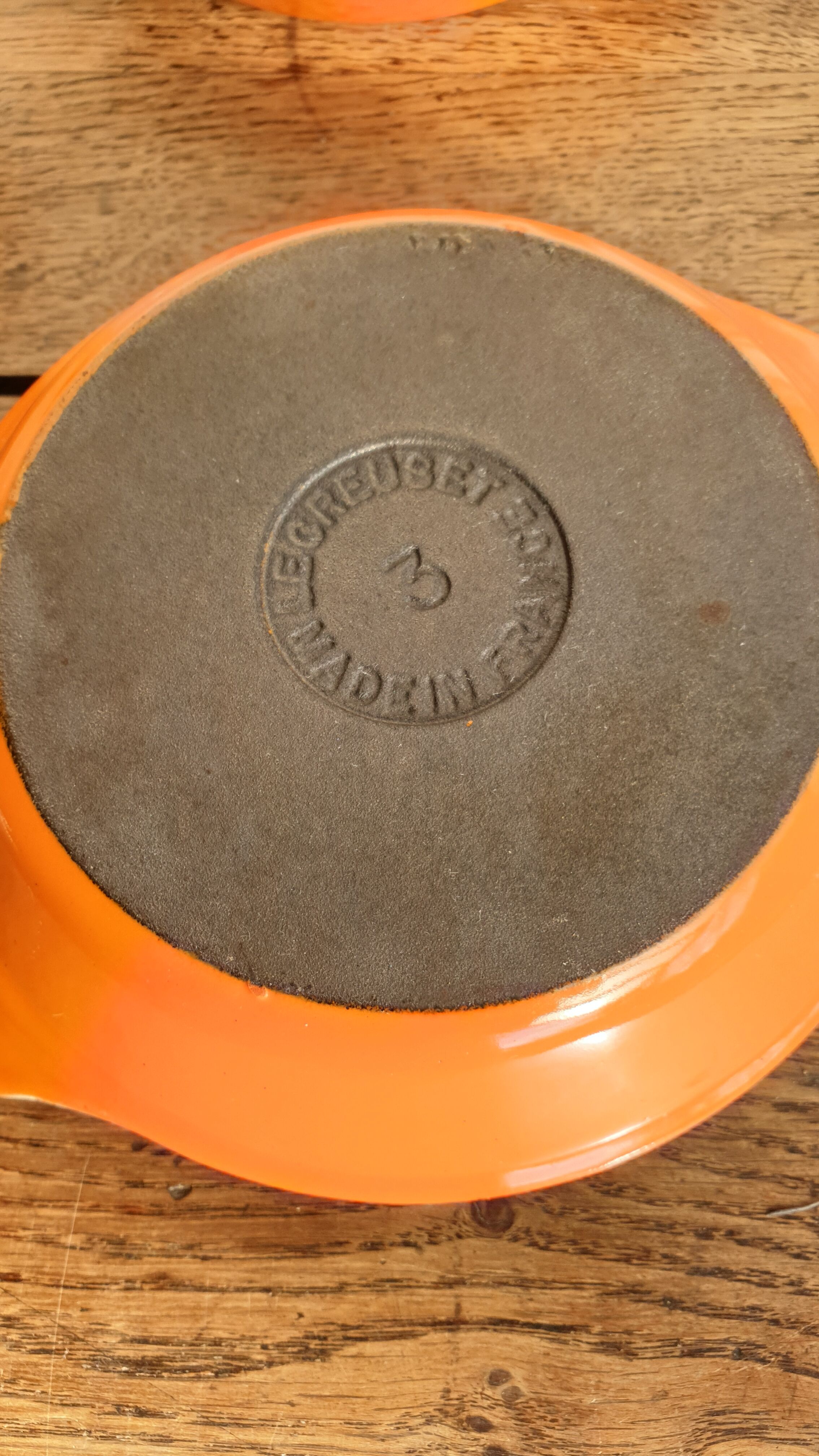Plat Le Creuset orange vintage 1970 lot x 3
