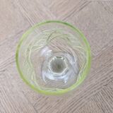 7 Antique chiseled crystal wine glasses from Ouraline