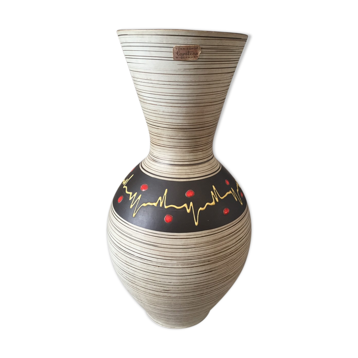 Vase tönnieshop cartens west germany vintage ceramic and email