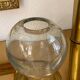 Blown and bubbled glass ball vase