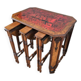 20th-century Art Deco / nesting table 3 x / attributed to Maison Franck