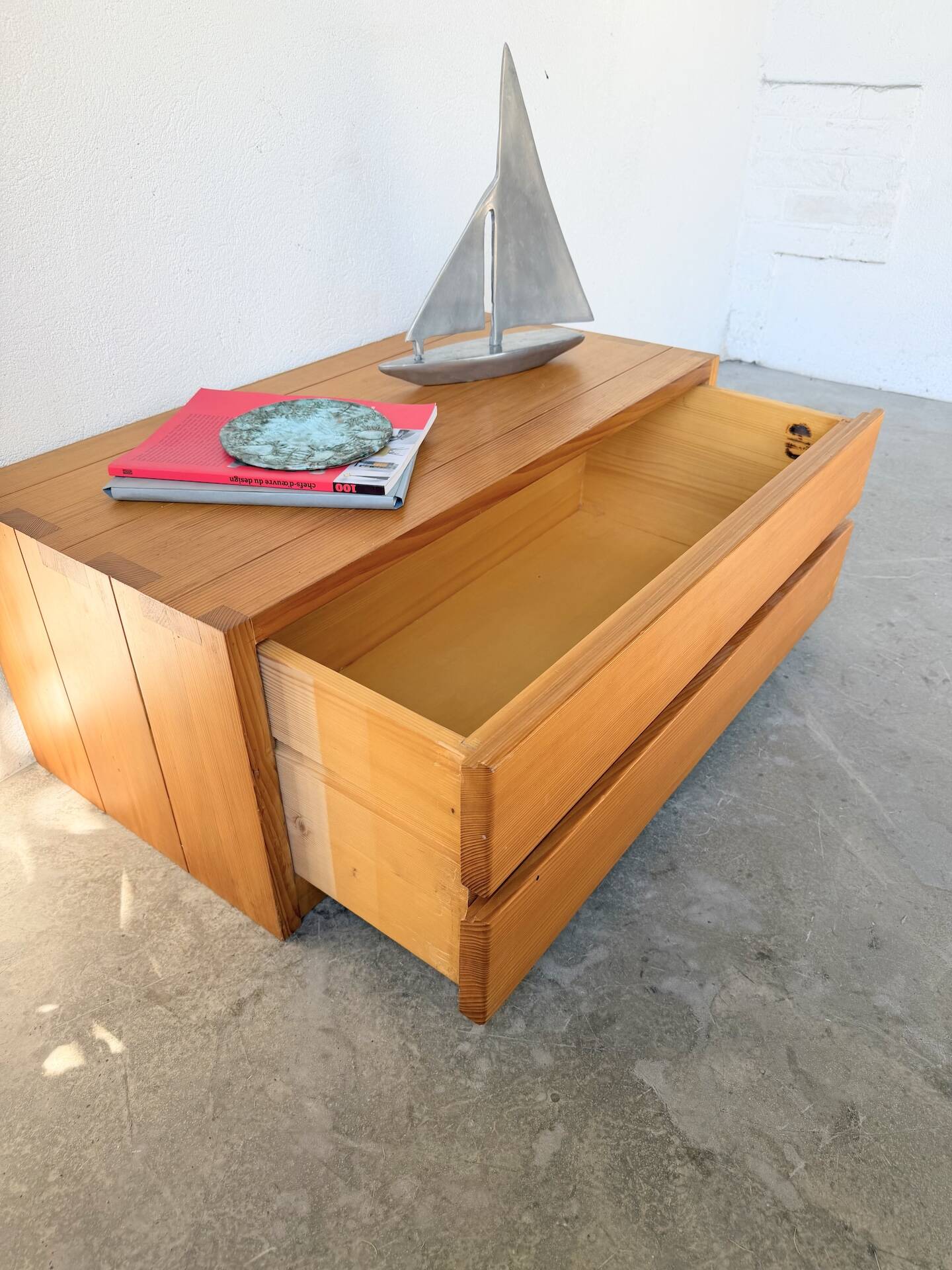 Bedside cabinet pine Maison Regain