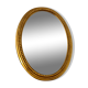 Beveled oval mirror in gilded wood 78×58cm
